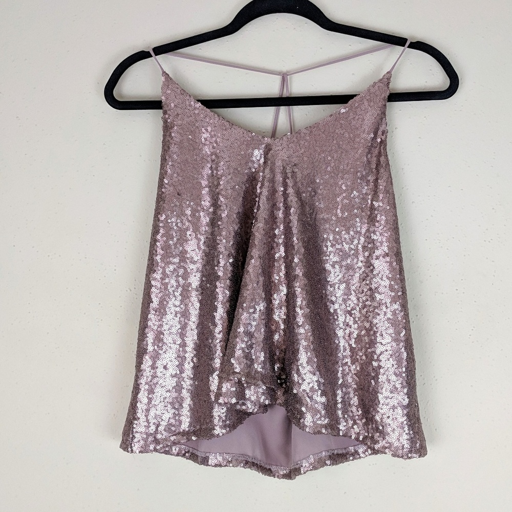 She + Sky  Sequinned Swing Tank Top Small